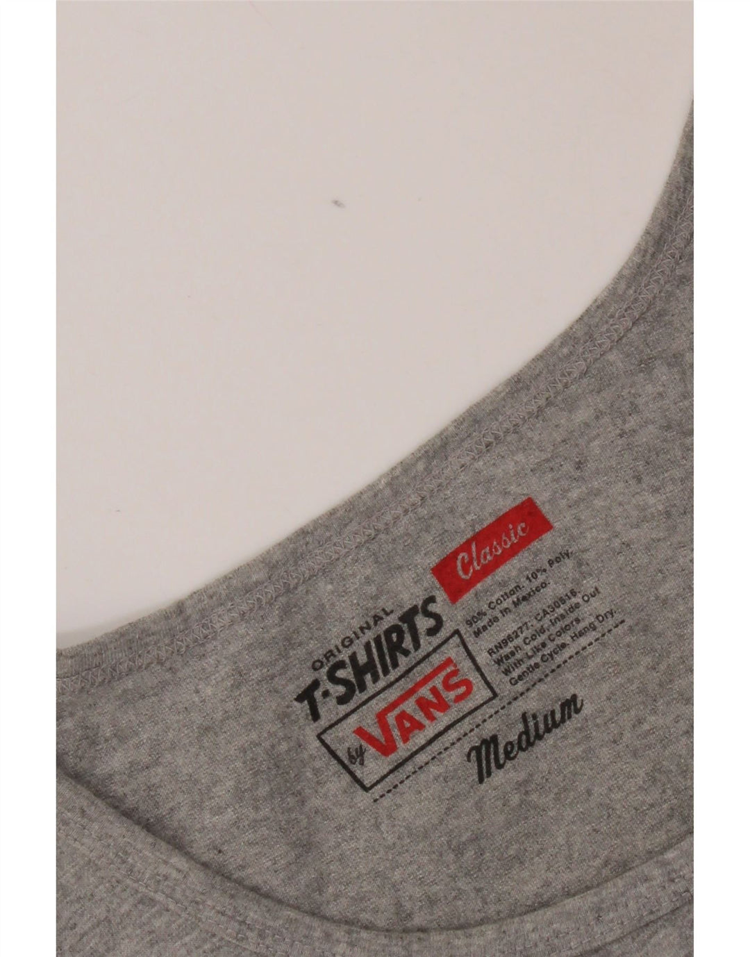 Vans Mens Classic Fit Graphic Vest Top Medium Grey Cotton