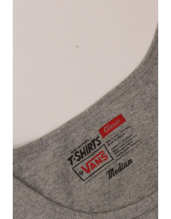 Vans Mens Classic Fit Graphic Vest Top Medium Grey Cotton