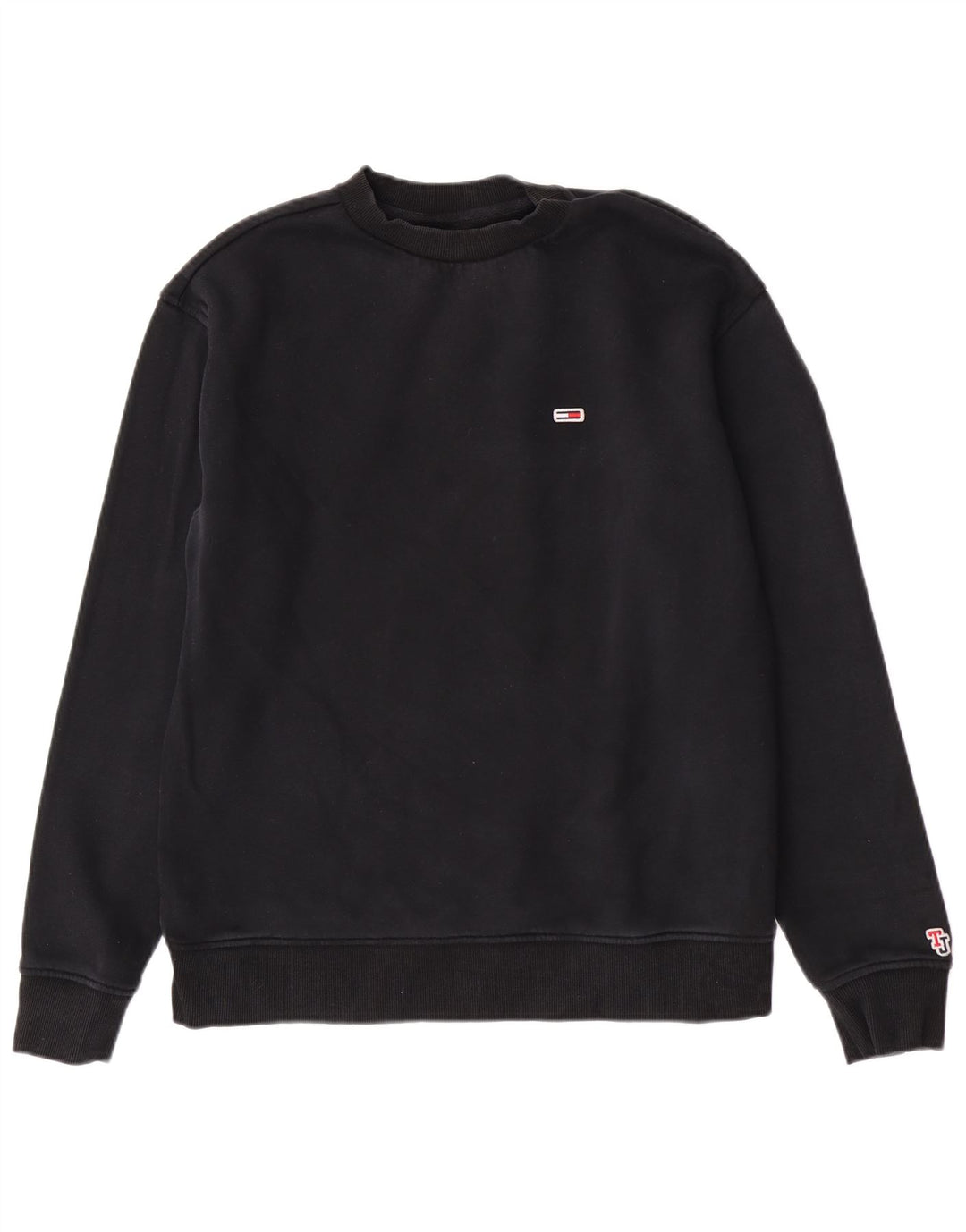 Tommy Hilfiger Womens Regular Fit Sweatshirt Jumper Medium Black Cotton