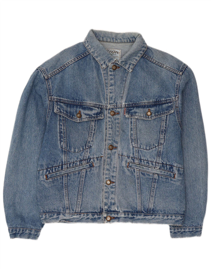 Vintage Mens Denim Jacket UK 38 Medium Blue