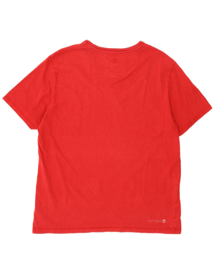 FAT FACE Mens Graphic T-Shirt Top Large Red Cotton