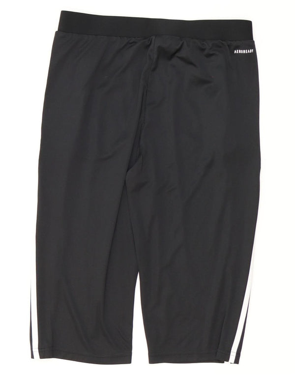 Adidas Boys Aeroready Bermuda Sport Shorts 15-16 Years  Black Polyester