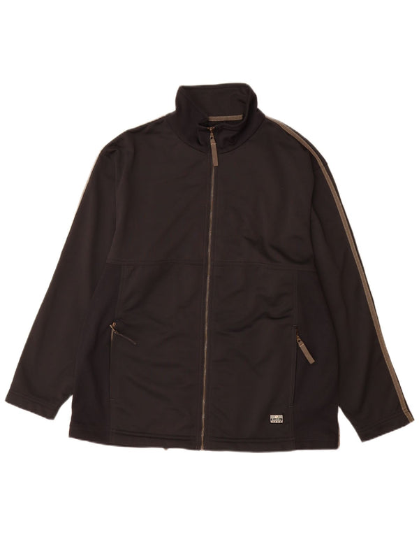 LOTTO Mens Tracksuit Top Jacket Large Black Polyester