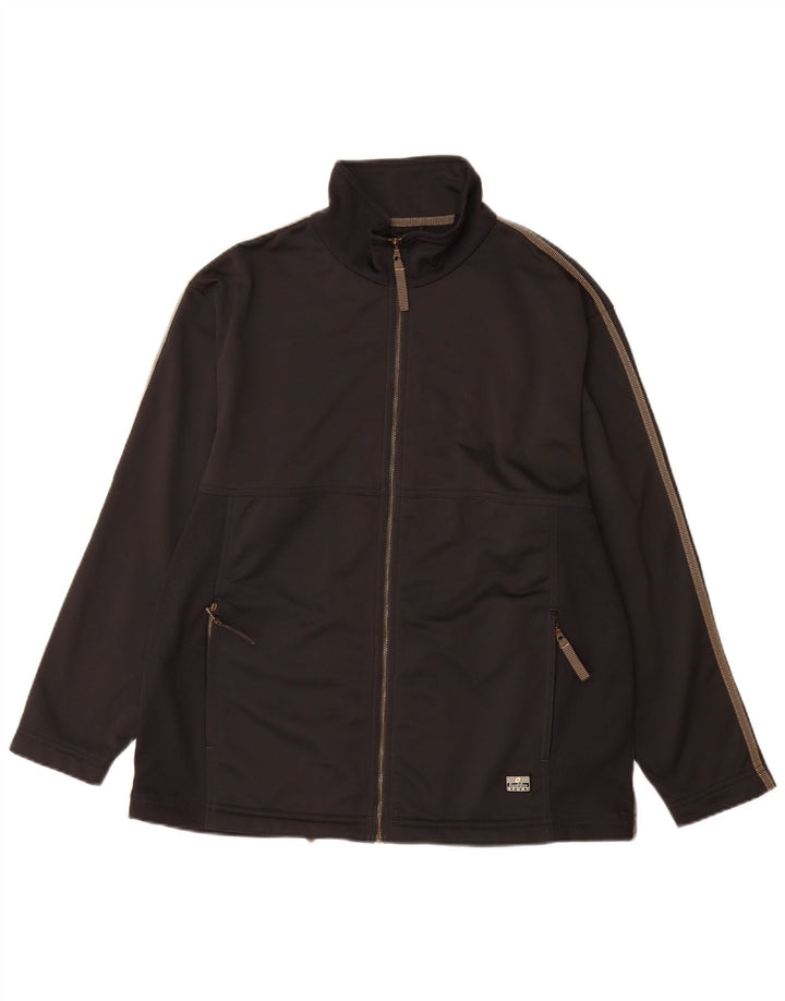 LOTTO Mens Tracksuit Top Jacket Large Black Polyester