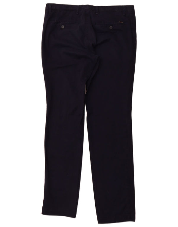 HUGO BOSS Mens Straight Chino Trousers IT 48 Medium W34 L32 Navy Blue