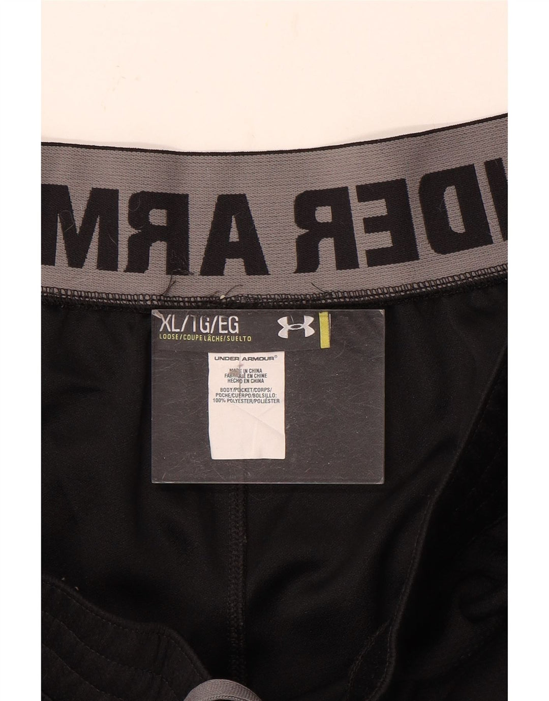Under Armour Mens Tracksuit Trousers XL Black Polyester