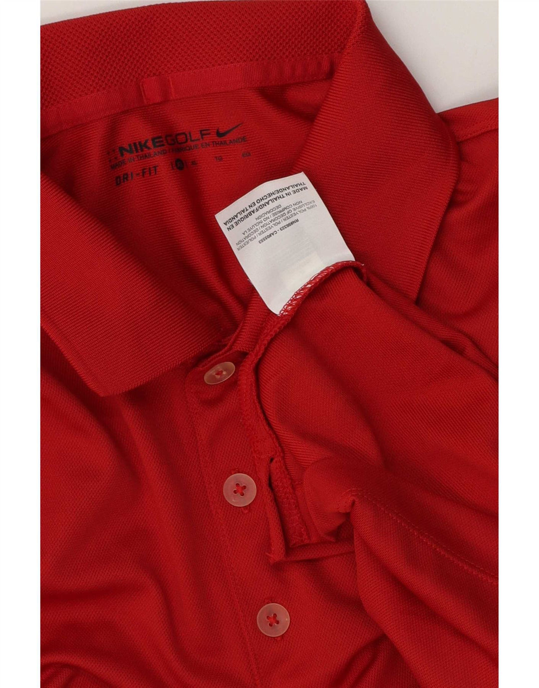 Nike Mens Dri Fit Polo Shirt XL Red Polyester