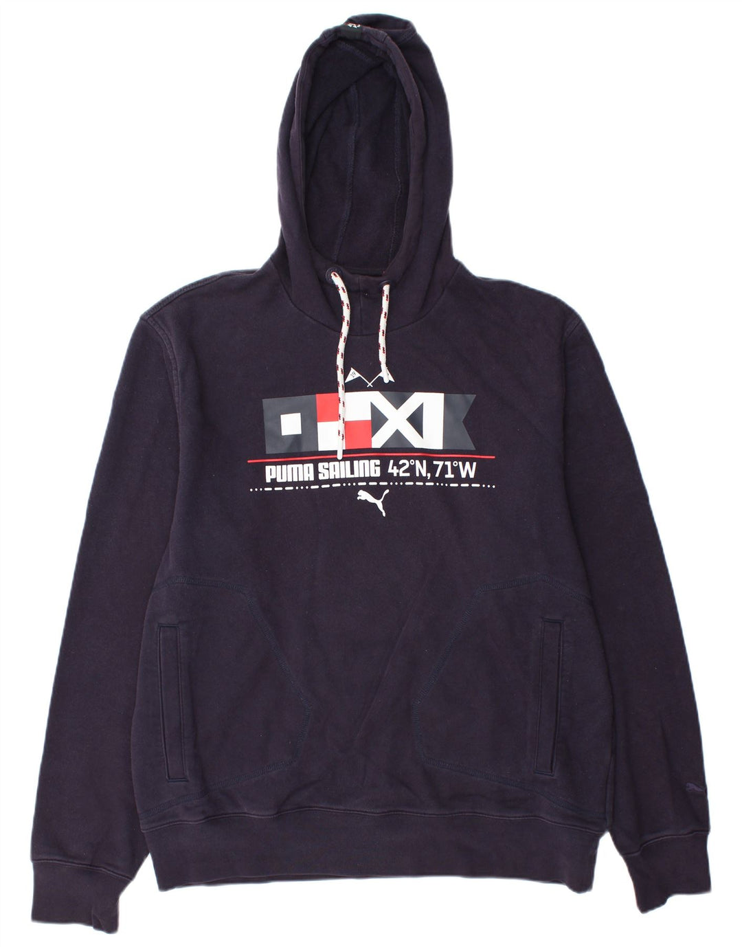 PUMA Mens Graphic Hoodie Jumper XL Purple