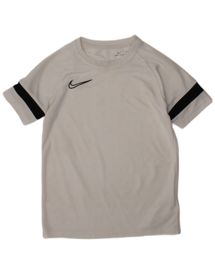Nike Boys Dri Fit T-Shirt Top 10-11 Years Medium White Polyester