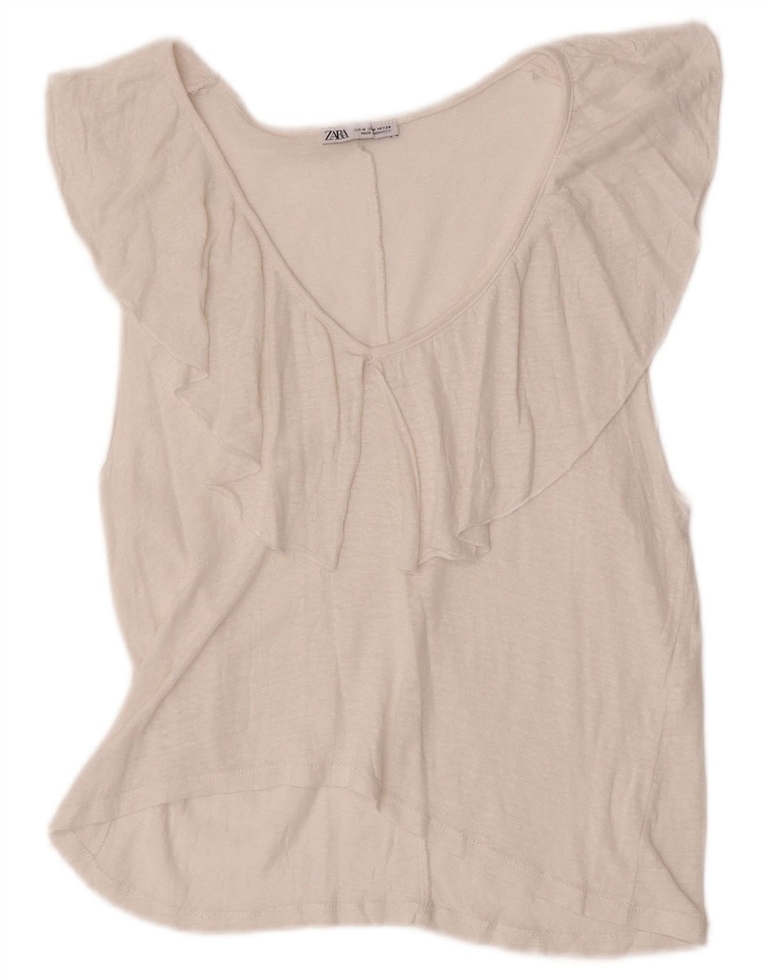 Zara Womens Sleeveless Blouse Top UK 12 Medium White Flecked