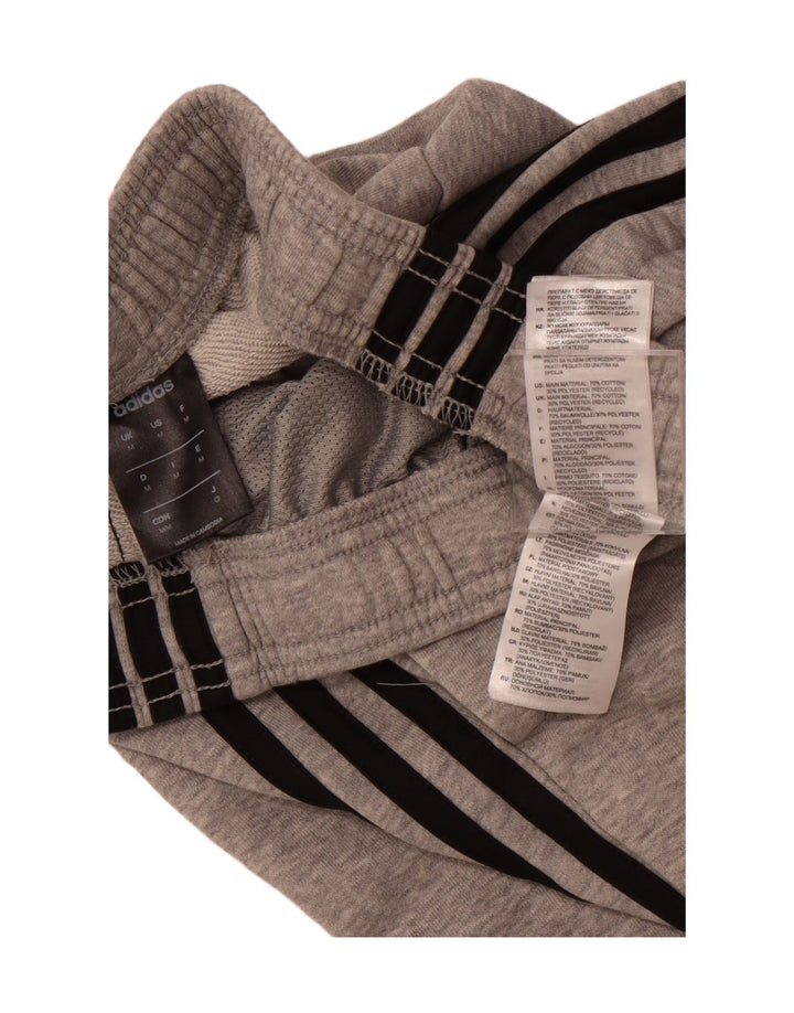 ADIDAS Mens Tracksuit Trousers Joggers Medium Grey Cotton