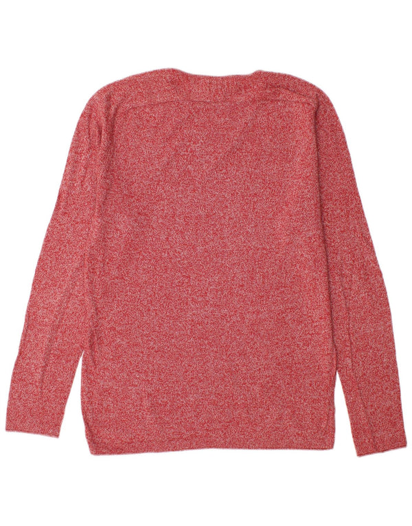 Zara Mens Crew Neck Jumper Sweater Medium Red Flecked
