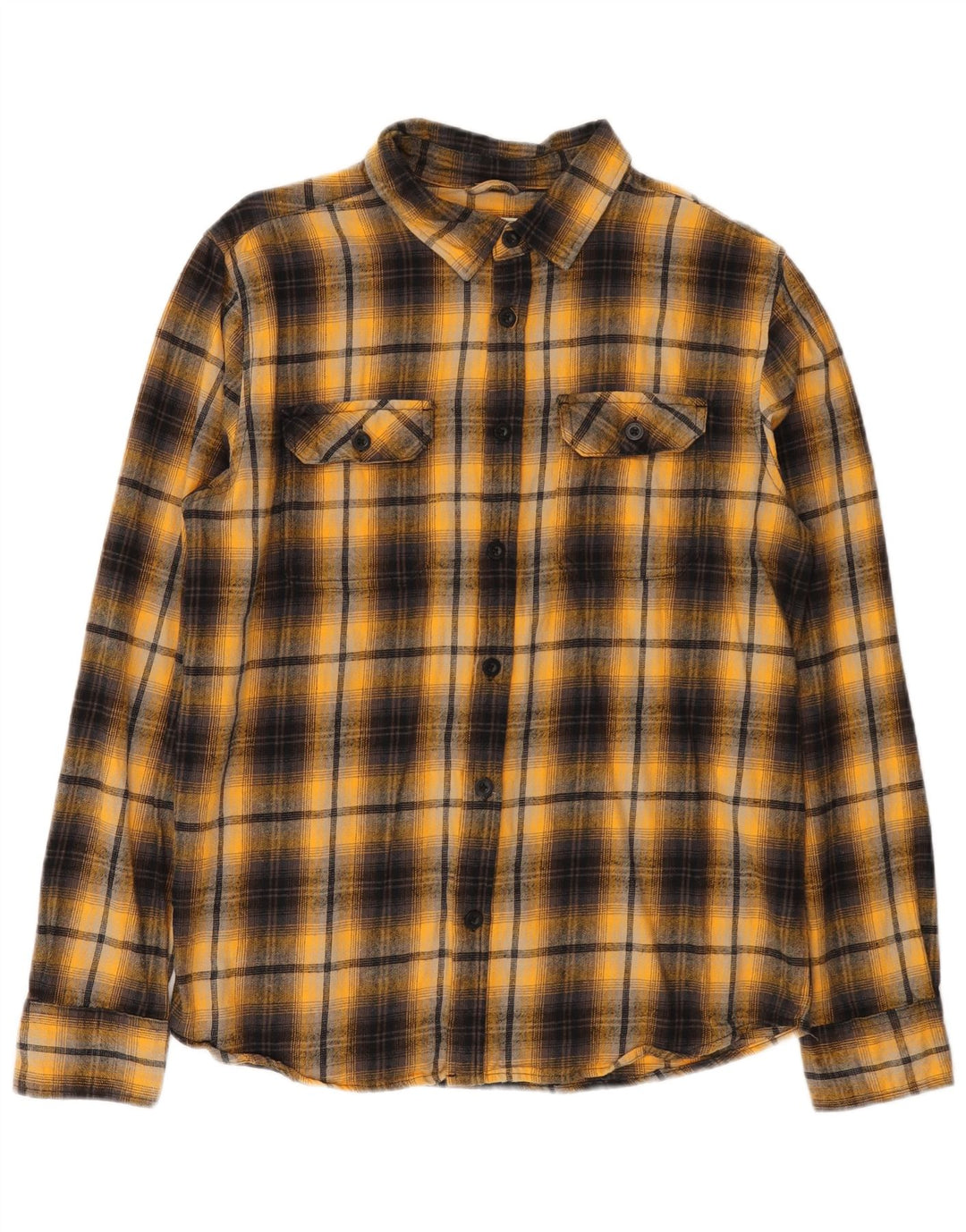 Mountain Warehouse Mens Flannel Shirt Large Yellow Check Cotton