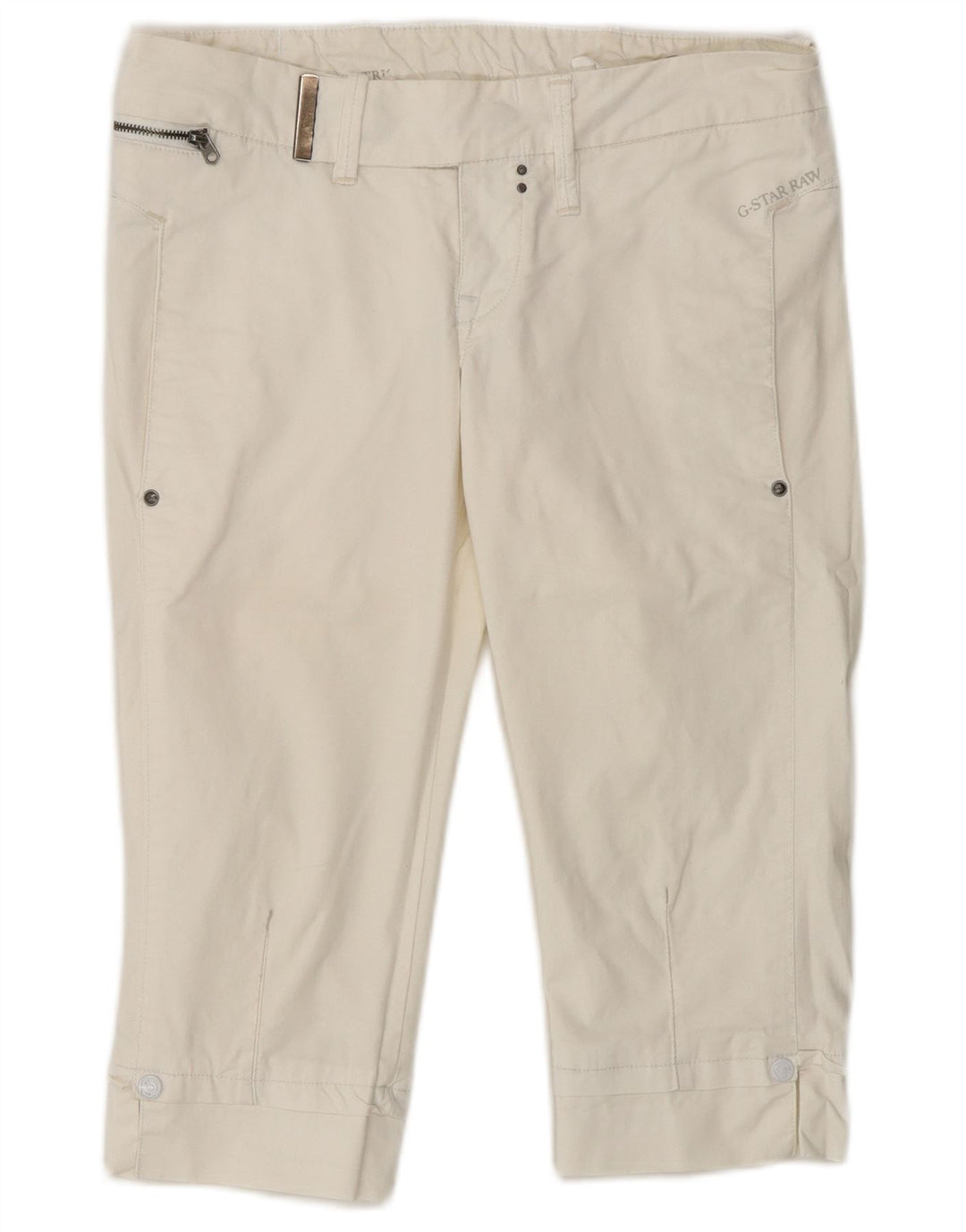G-Star Womens Bermuda Shorts W26 Small White Cotton