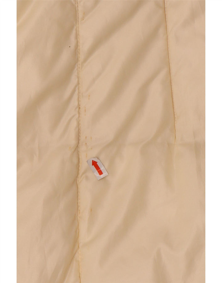 Conte of Florence Womens Padded Coat IT 46 Large Off White Polyester
