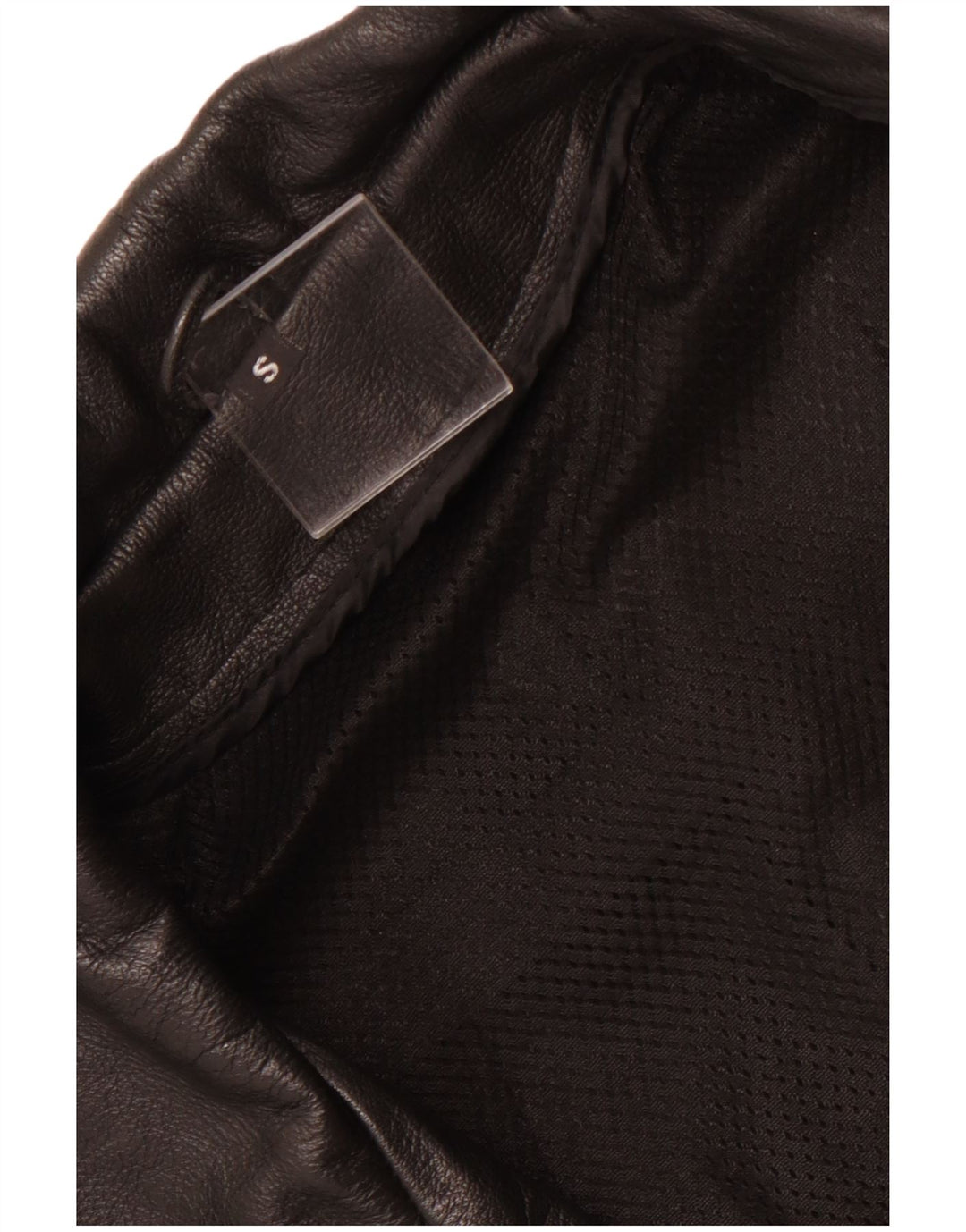 VINTAGE Mens Leather Biker Jacket UK 36 Small Black