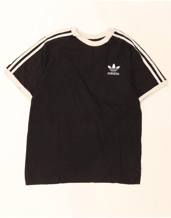 Adidas Mens T-Shirt Top Small Black Cotton
