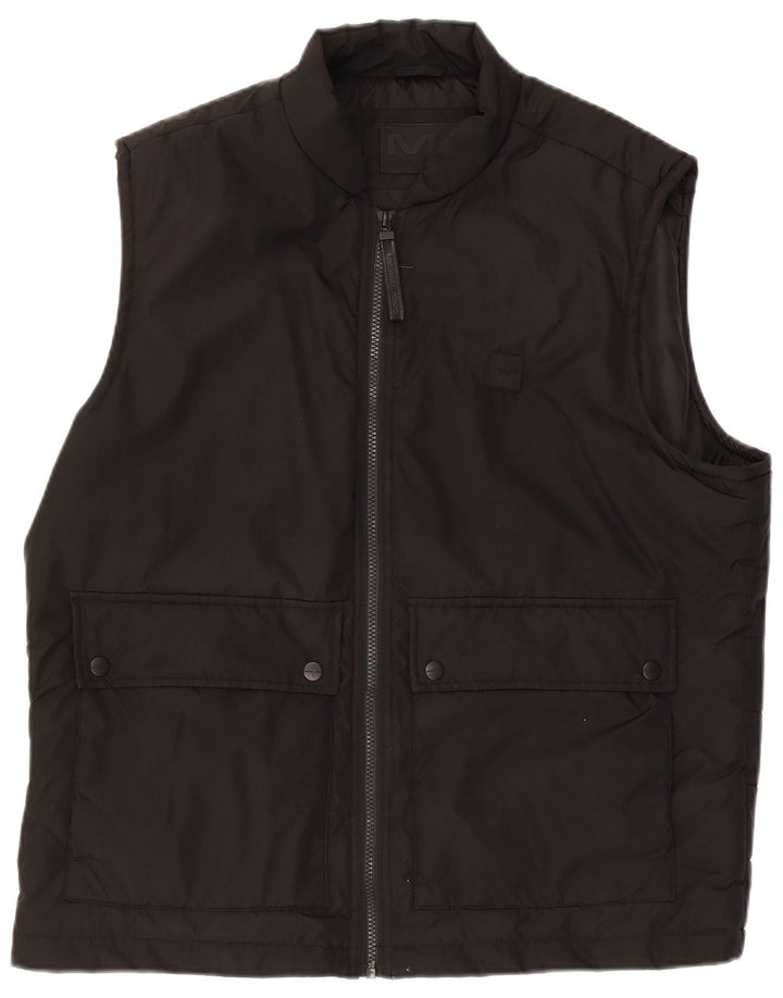 Michael Kors Mens Sleeveless Windbreaker Jacket UK 40 Large Black Polyester