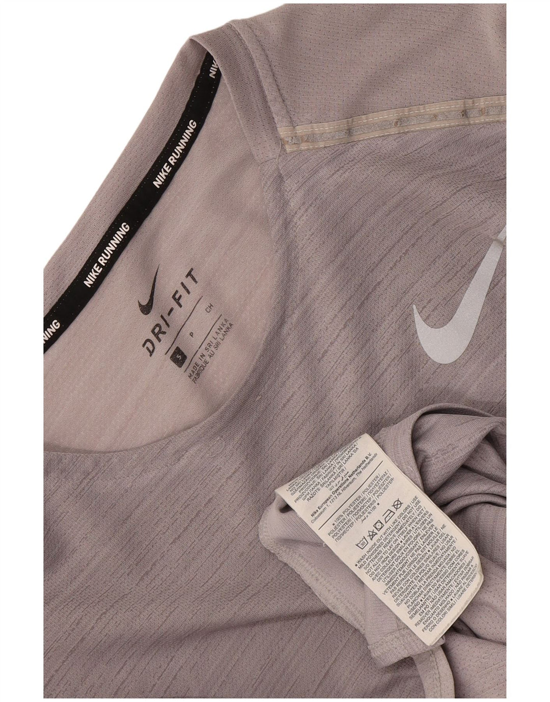 Nike Mens Dri Fit T-Shirt Top Small Grey Flecked Polyester