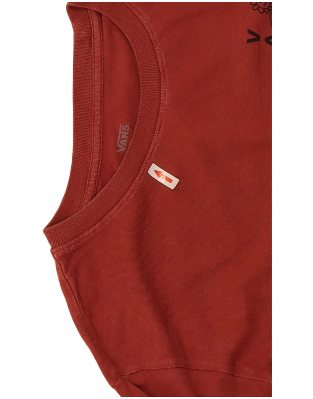 Vans Mens Graphic Top Long Sleeve Large Red Cotton