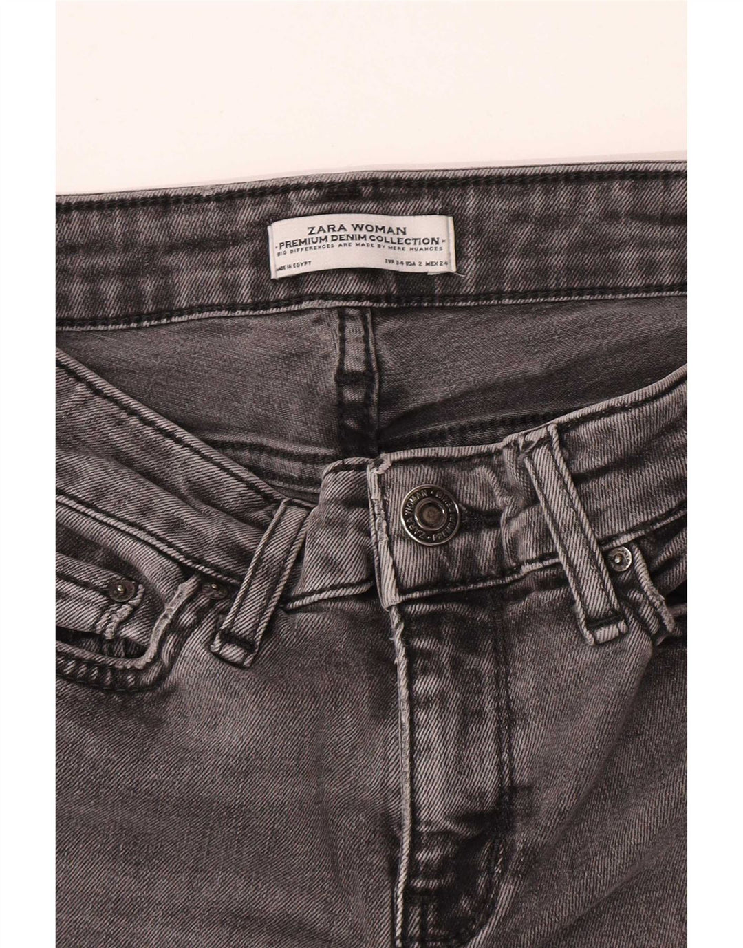 Zara Womens Flared Jeans EU 34 2XS W24 L33 Grey