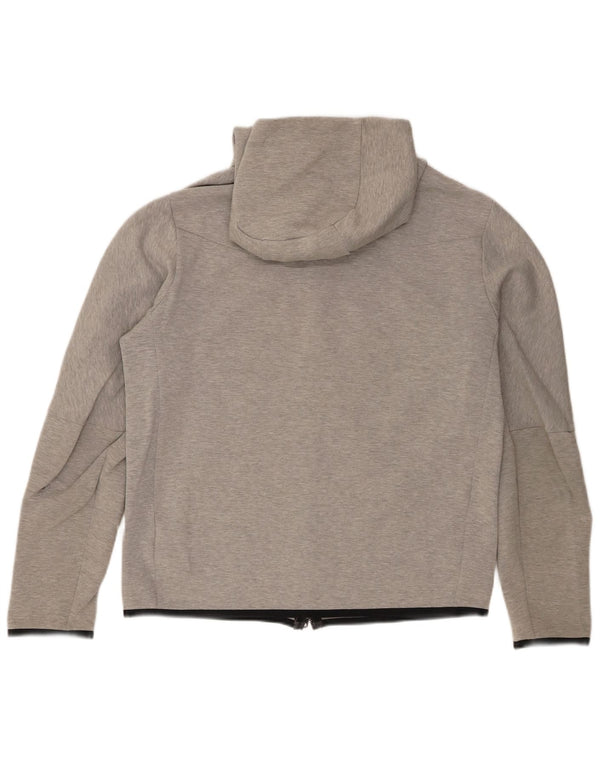 Nike Mens Zip Hoodie Sweater Medium Grey Flecked Cotton
