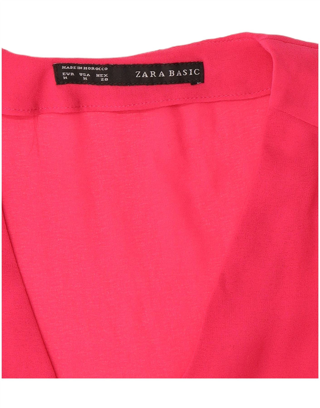 Zara Womens Blouse Top UK 14 Medium Pink