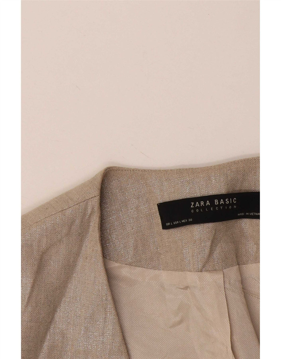 Zara Womens 3/4 Sleeve Blazer Jacket UK 14 Large Grey