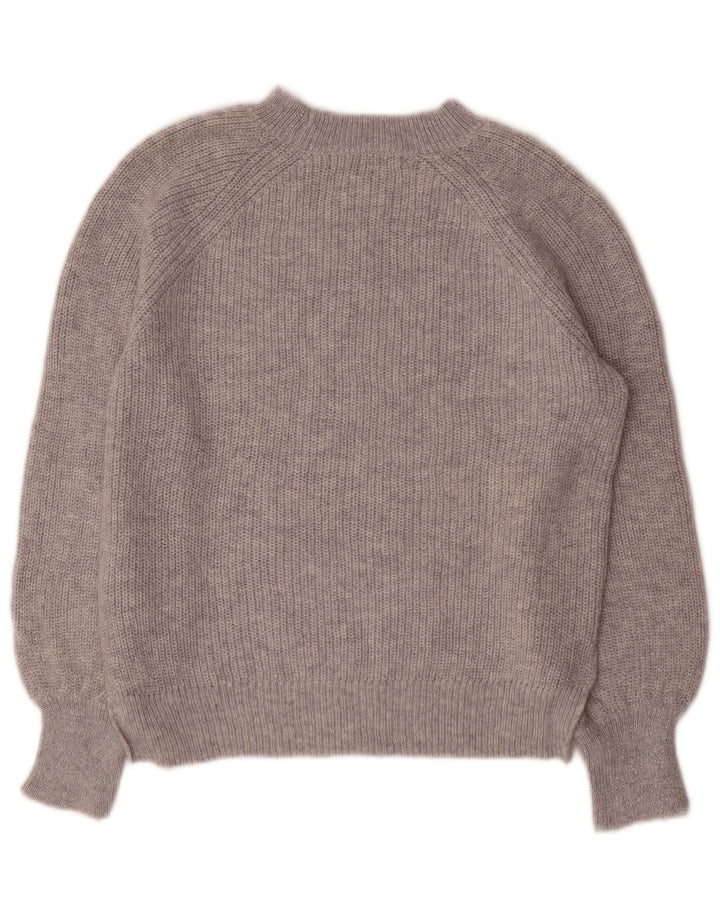 Marks & Spencer Womens Oversized Crew Neck Jumper Sweater UK 10 Small Grey