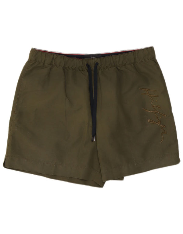 Tommy Hilfiger Mens Graphic Regular Fit Swimming Shorts Large  Khaki