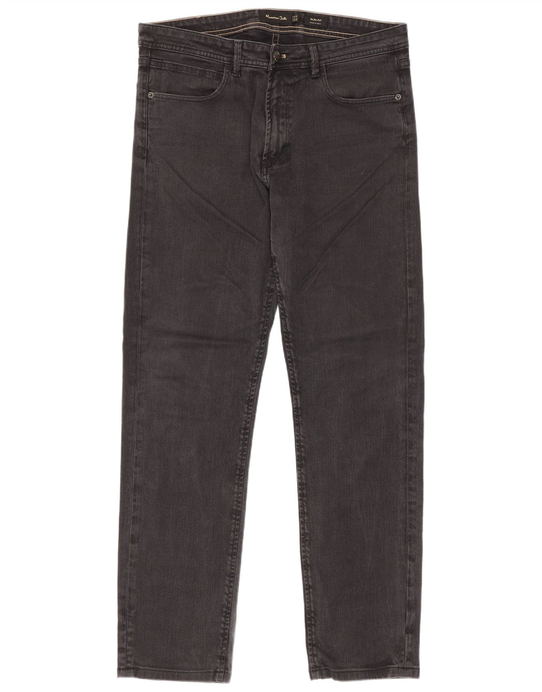 Massimo Dutti Mens Slim Jeans EU 42 Large W32 L30 Grey Cotton