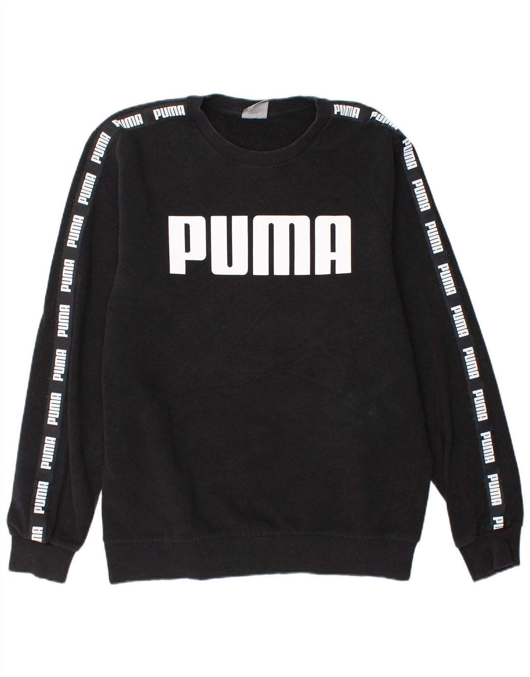 PUMA Mens Graphic Sweatshirt Jumper Large Black Cotton
