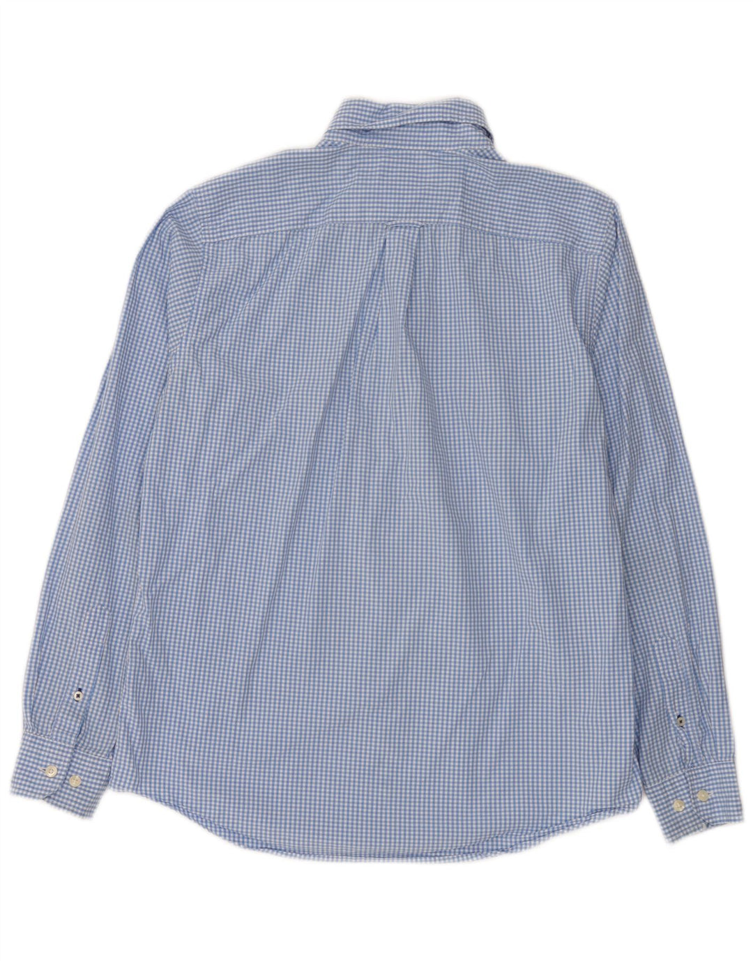 Nautica Mens Shirt Small Blue Gingham Cotton