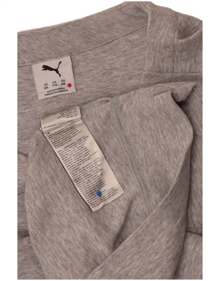 Puma Mens Top Long Sleeve 2XL Grey Cotton