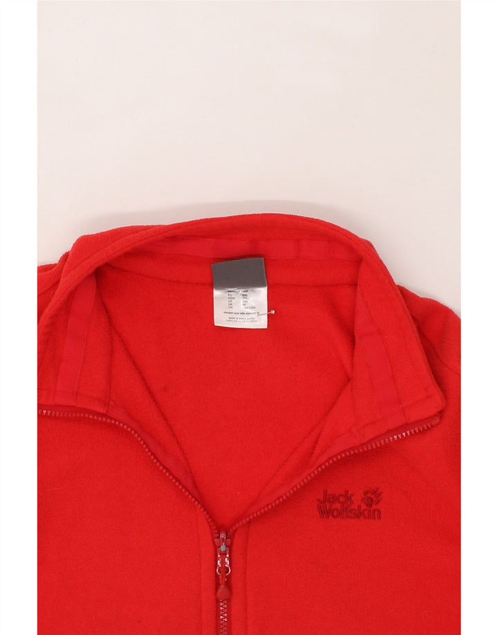 JACK WILLS Womens Fleece Jacket UK 48 2XL Red Polyester Vintage Jack Wills and Second-Hand Jack Wills from Messina Hembry 