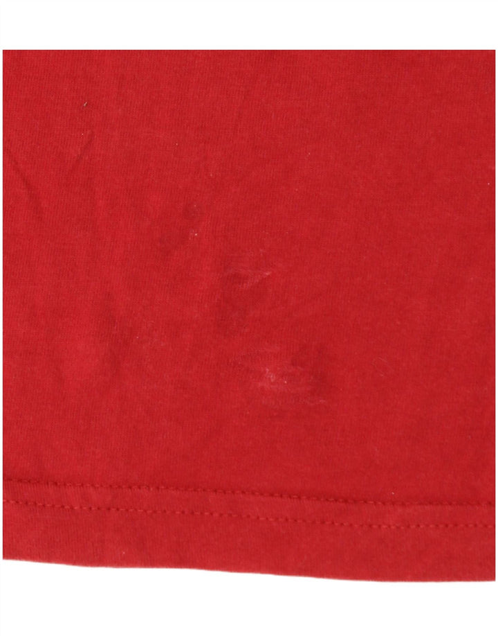 REEBOK Mens Graphic T-Shirt Top Small Red Cotton