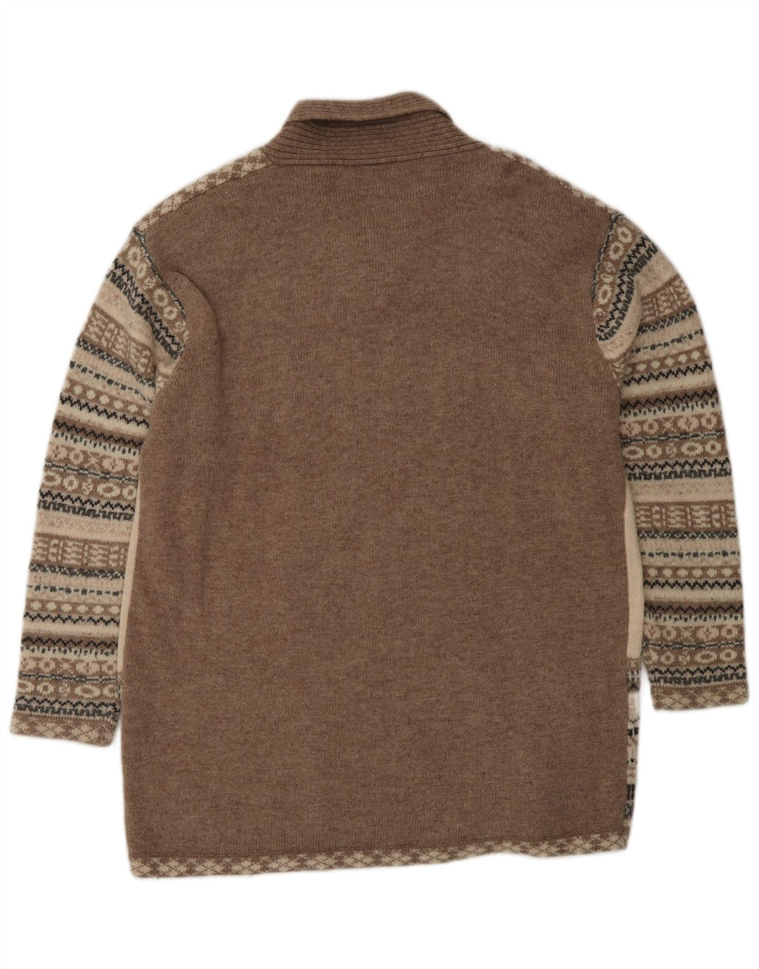 SURPRISE Womens Loose Fit Shawl Neck Jumper Sweater IT 40/42 Medium Beige