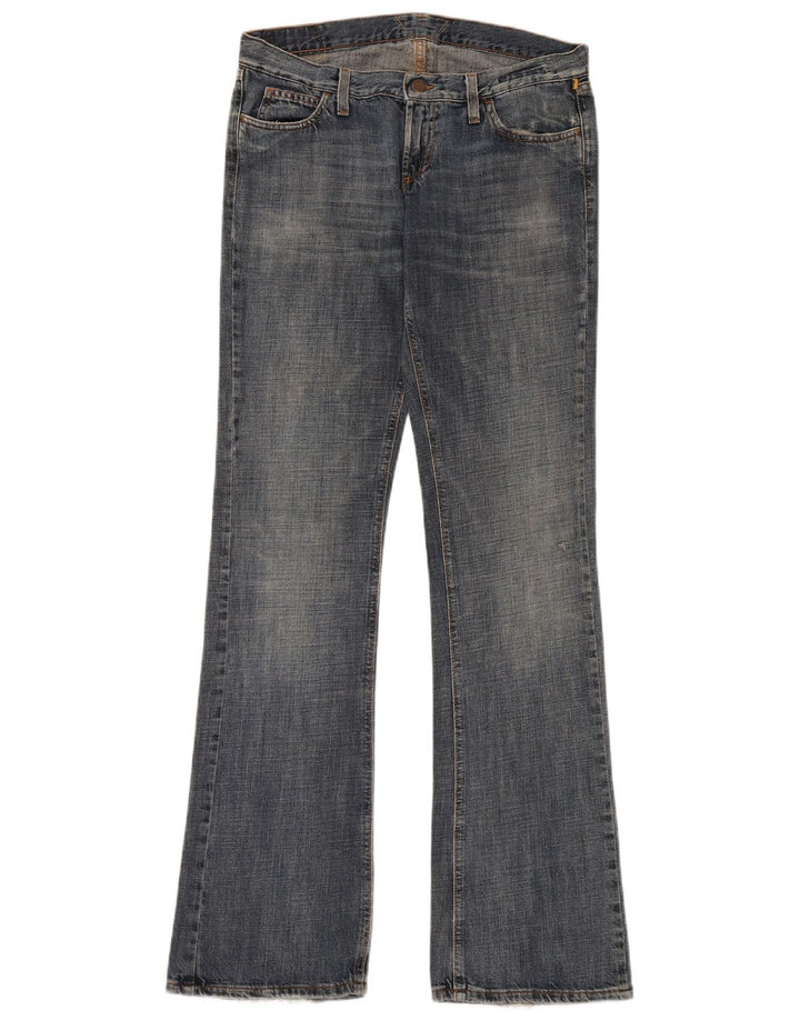 Meltin' Pot Womens Flared Jeans W28 L34 Blue Cotton