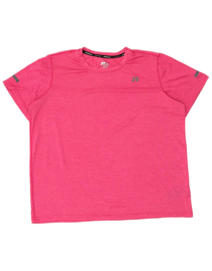 Russell Athletic Girls Husky T-Shirt Top 14-15 Years XL Pink Nylon