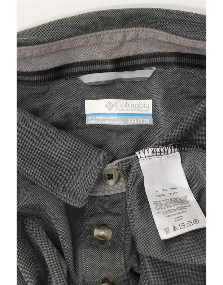 Columbia Mens Polo Shirt 2XL Grey Modal
