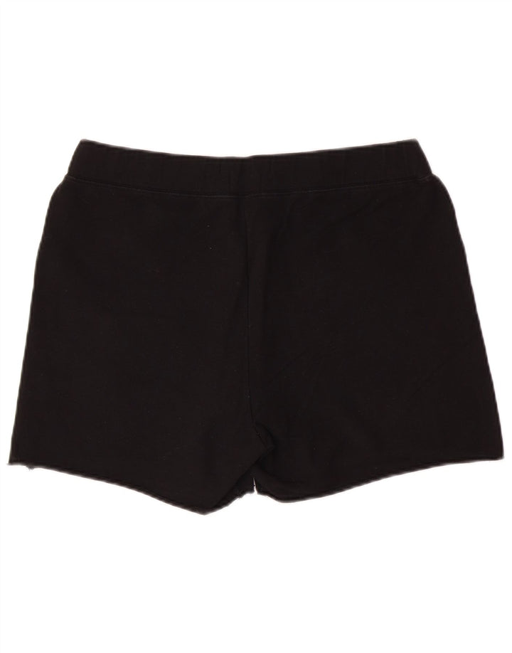 CONVERSE Womens Sport Shorts UK 12 Medium  Black Cotton