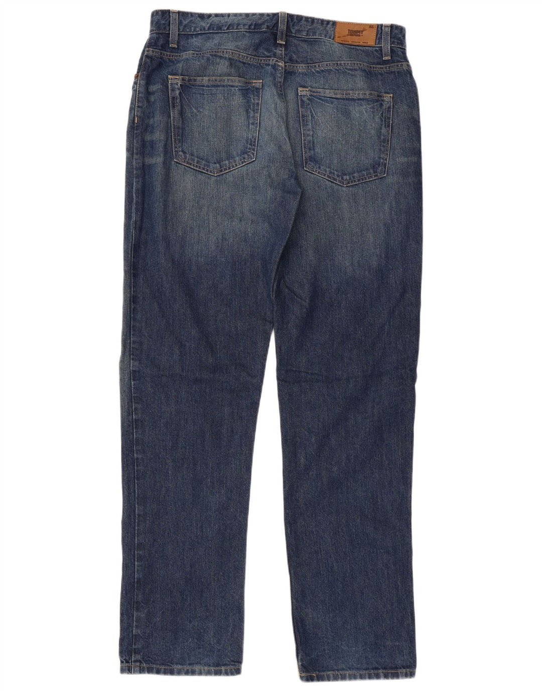 TOMMY HILFIGER Mens Straight Jeans W34 L34 Blue Cotton Vintage Tommy Hilfiger and Second-Hand Tommy Hilfiger from Messina Hembry 