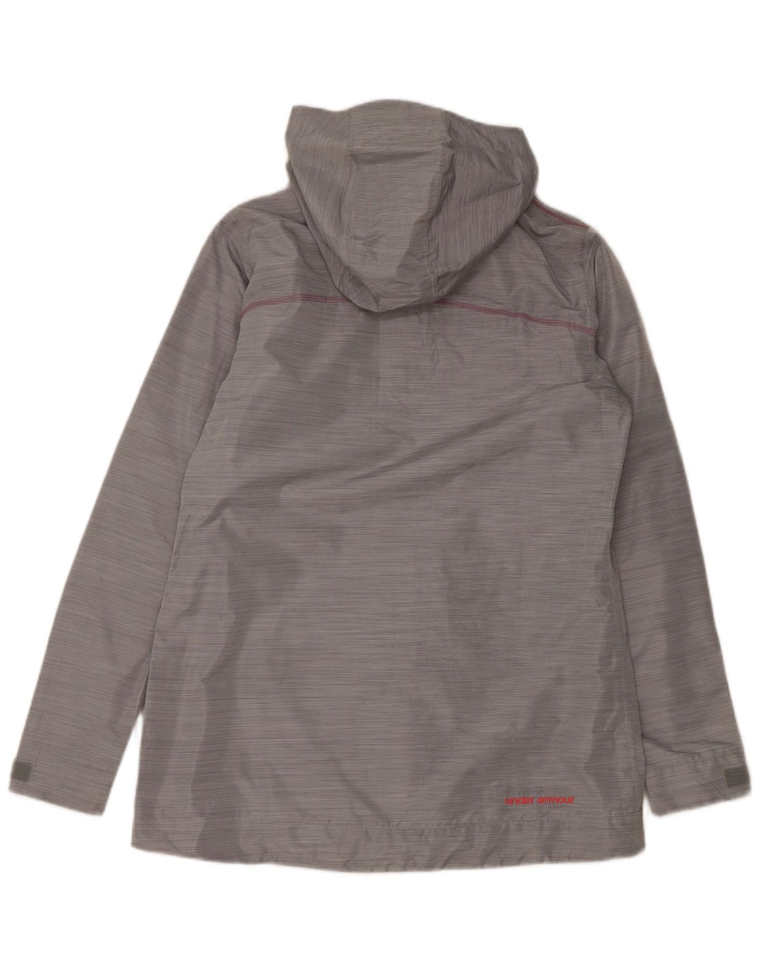 UNDER ARMOUR Mens Hooded Rain Jacket UK 38 Medium Grey Polyester