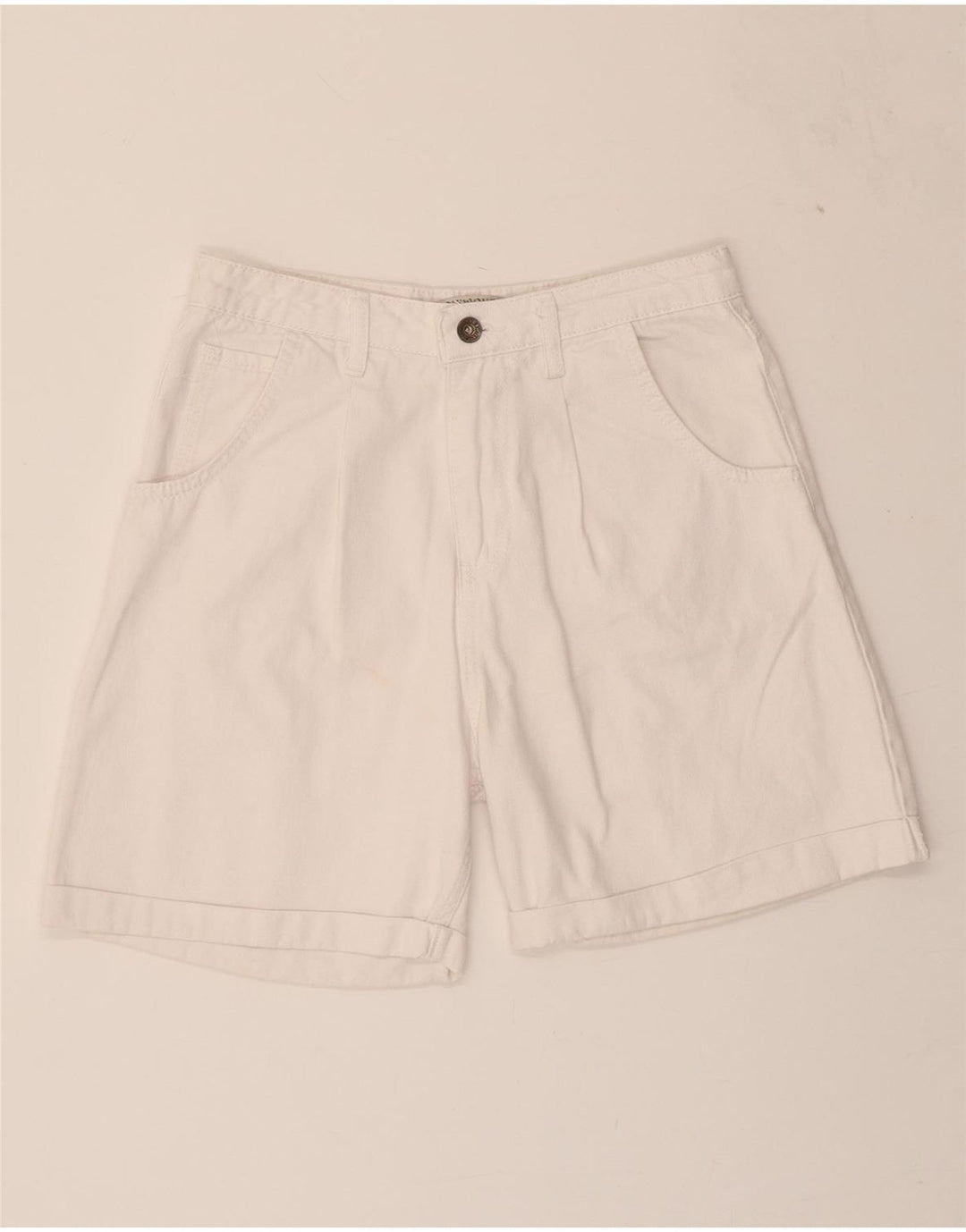 VINTAGE Mens Denim Shorts W30 Medium White Cotton Vintage Vintage and Second-Hand Vintage from Messina Hembry 