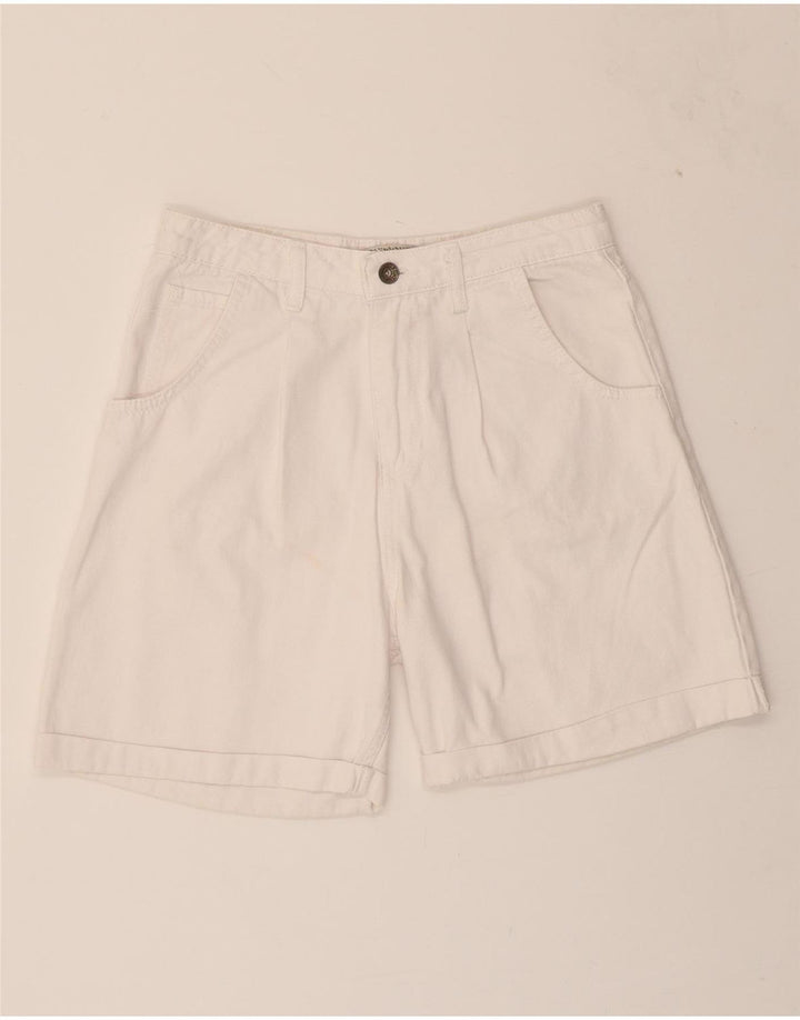 VINTAGE Mens Denim Shorts W30 Medium White Cotton Vintage Vintage and Second-Hand Vintage from Messina Hembry 