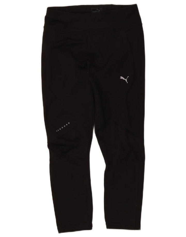 Puma Womens Leggings UK 12 Medium Black Polyester