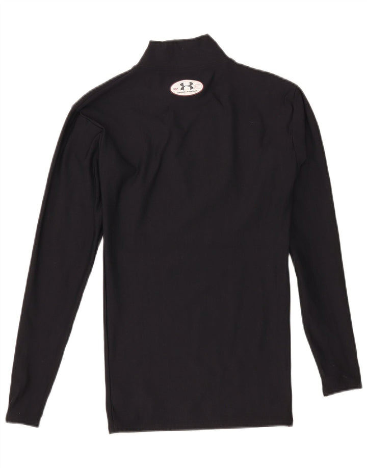 Under Armour Mens Cold Gear Top Long Sleeve Small Black Polyester