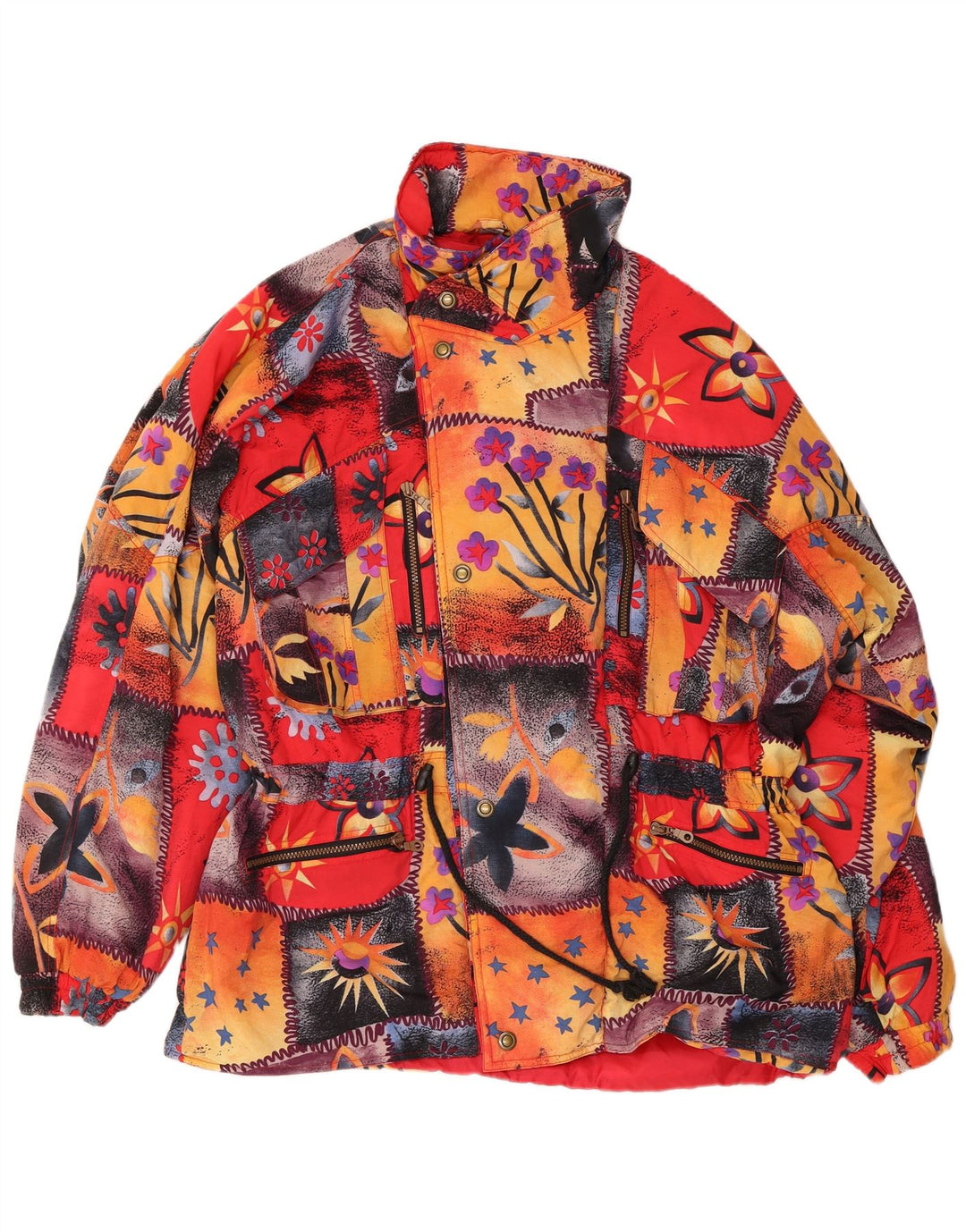 Vintage Mens Windbreaker Jacket EU 48/50 Medium Multicoloured Polyamide