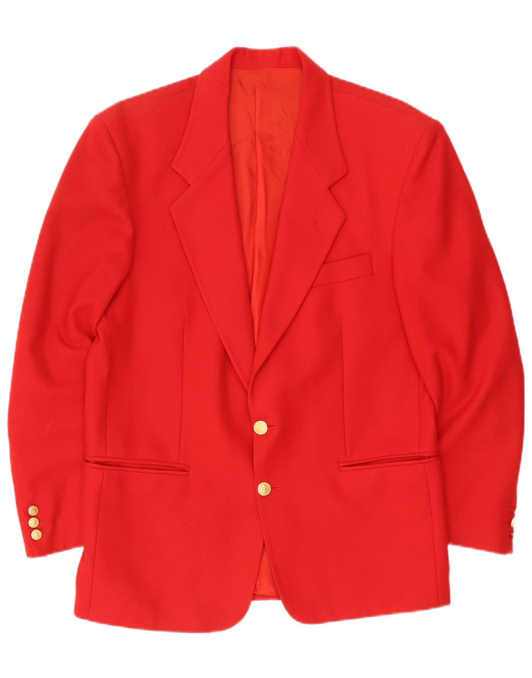 Pit Stop Mens 2 Button Blazer Jacket IT 48 Medium Red Wool