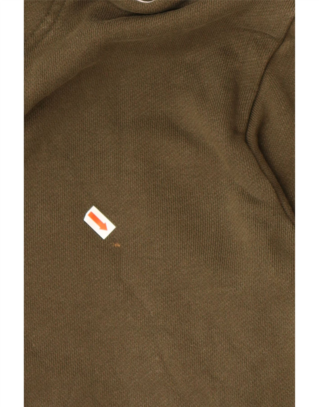 ADIDAS Womens Graphic Hoodie Jumper UK 14 Medium Khaki Cotton